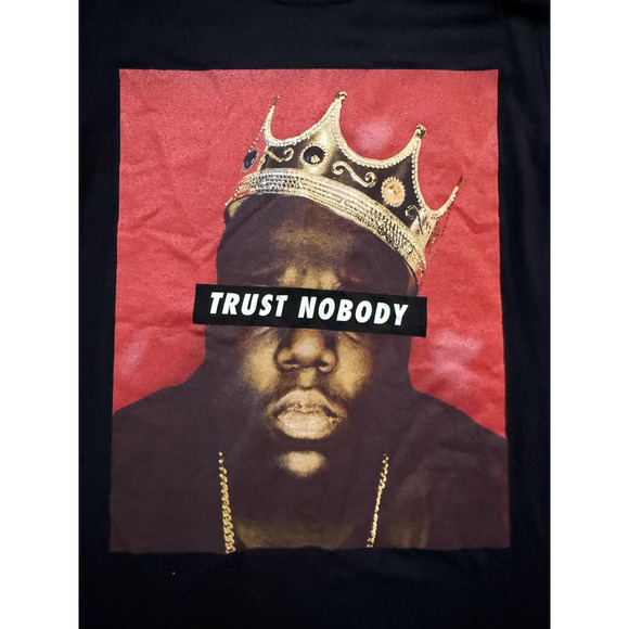 The Notorious B.I.G. Shirt Mens Small Black Trust Nobody Graphic Biggie Smalls - Picture 2 of 6